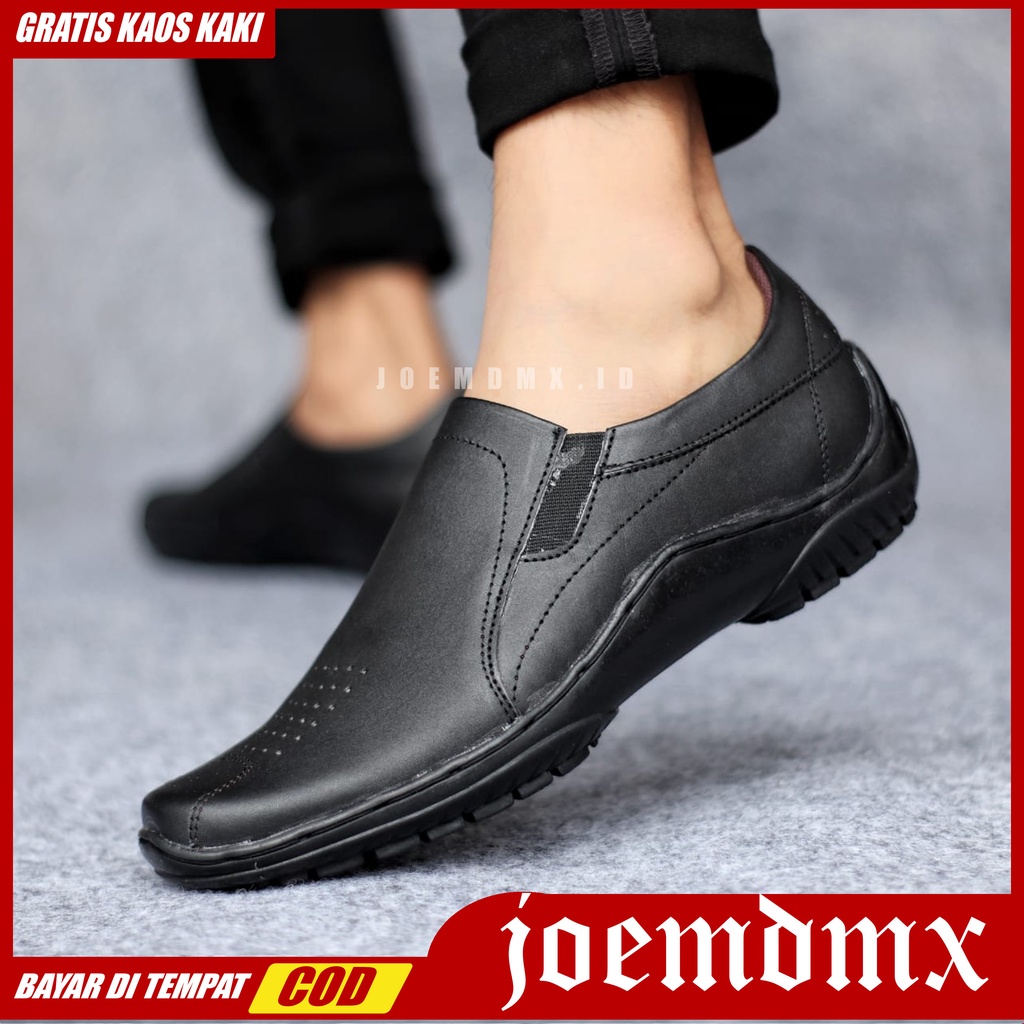 BADIL Sepatu Slip On Casual Kulit Asli  Kasual Formal Pantofel Kerja Kantor Kondangan Original Murah Pria/Cowok