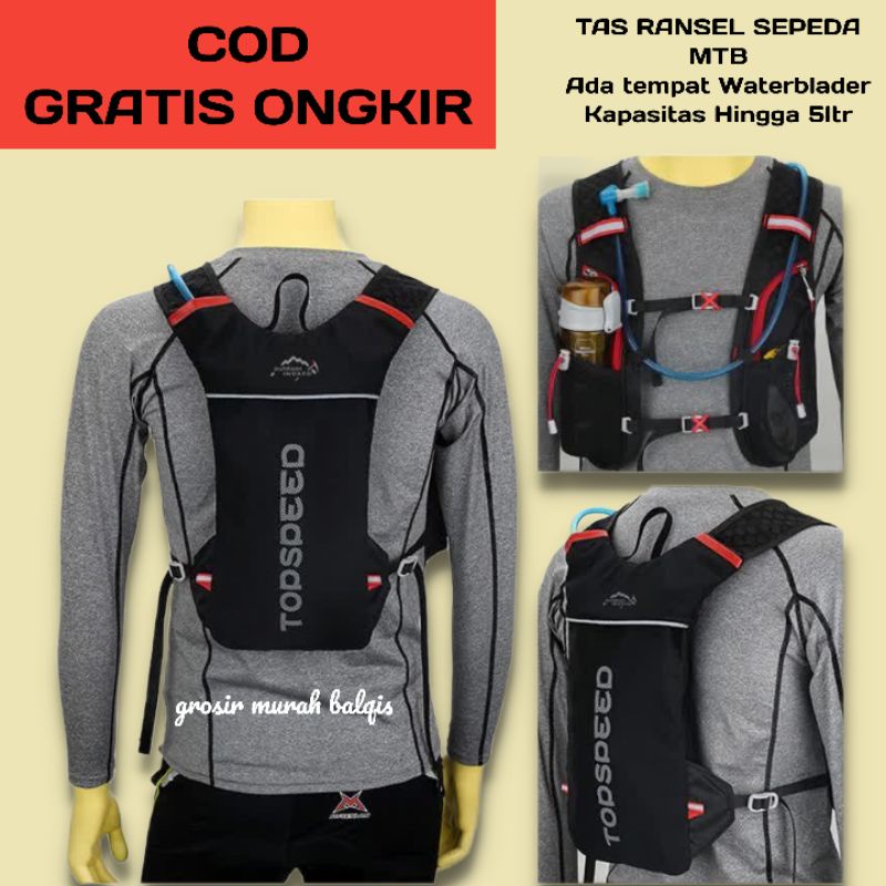 Tas Ransel Gendong Punggung Sepeda Motor Cross Speda Gowes MTB Hydropack Waterblader Tempat Air Minu