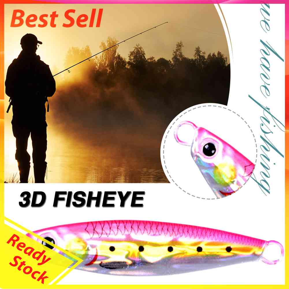 Umpan Pancing Hard Bait Bentuk Ikan Imitasi 3D Bahan Metal