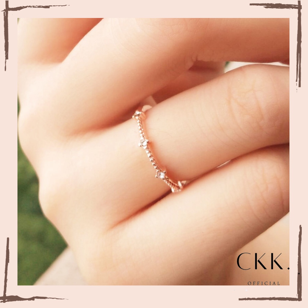 ➰CKK➰ Cincin Simple Sterling Silver Hias K15 untuk Wanita / Perhiasan Wanita Cincin Wanita Mini