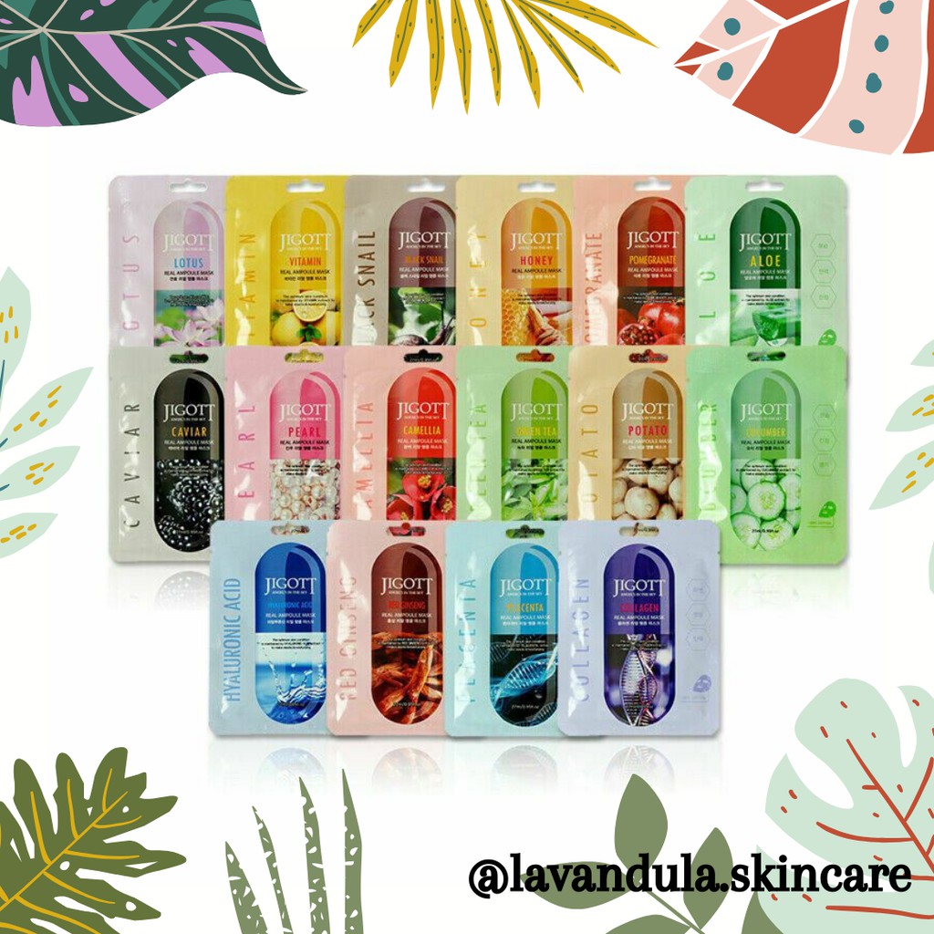 JIGOTT SHEET MASK REAL AMPOULE KOREA