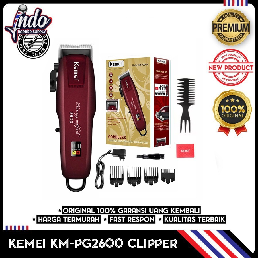 Kemei KM PG 2600 Alat Cukur Rambut Hair Clipper LCD Cukuran KM 2600 PG