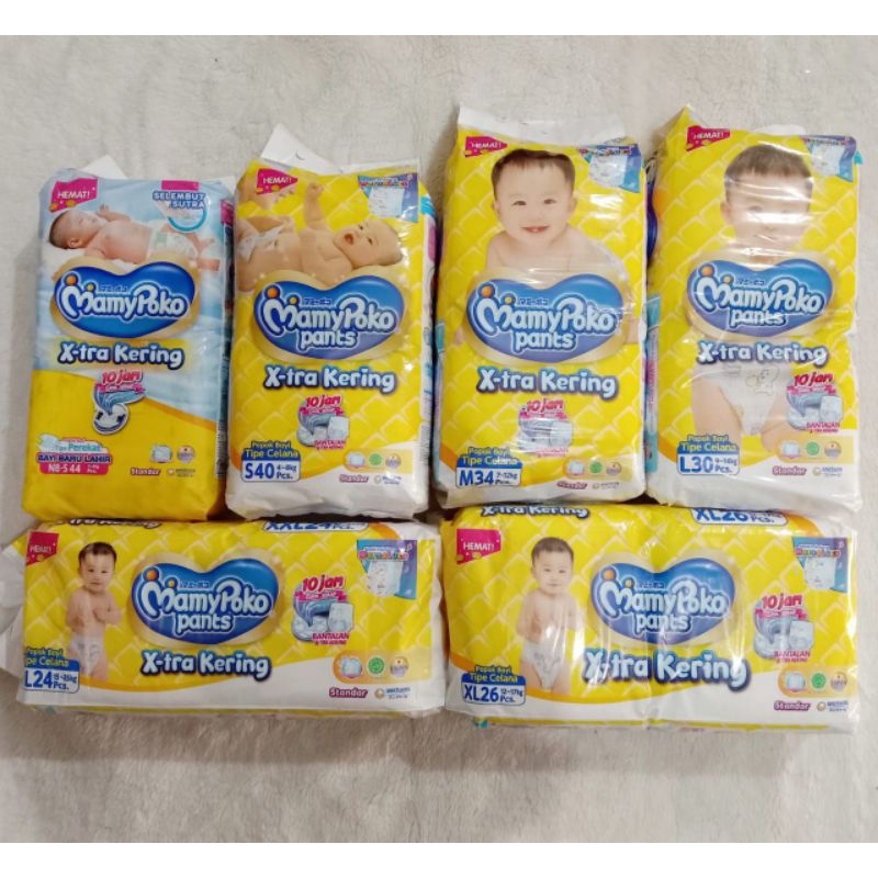 [COD] Tokoibudanbayik Diapers Murah Mamypoko Mamy Poko Pants  Sweety Silver Baby Happy Goon SWEETY BRONZE makuku merries NB 44. S38, M32, L26, XL 28, XXL 24