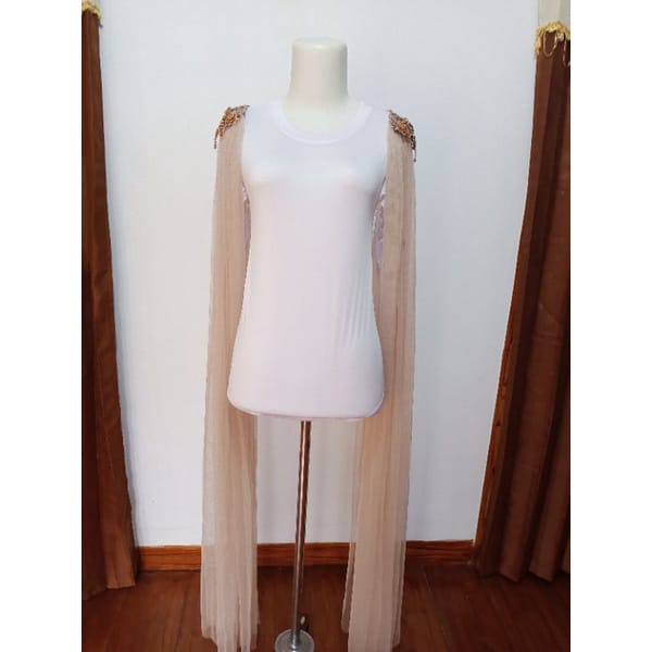[mocca] Sayap Pundak Kebaya Pengantin / Sayap Bahu  / Slayer Bahu /panjang 130 cm/ cape kebaya mewah