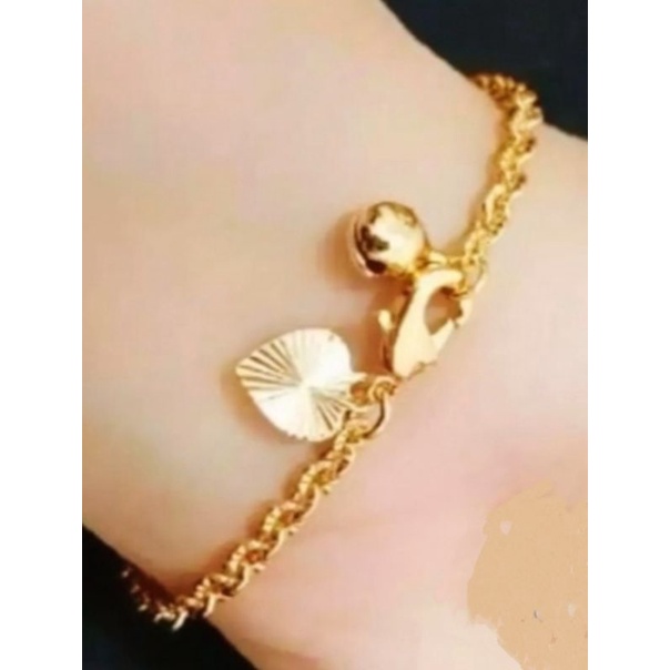 Set Gelang Tangan free cincin dan gelang tangan motif pilihan lapis emas 22 K anti karat
