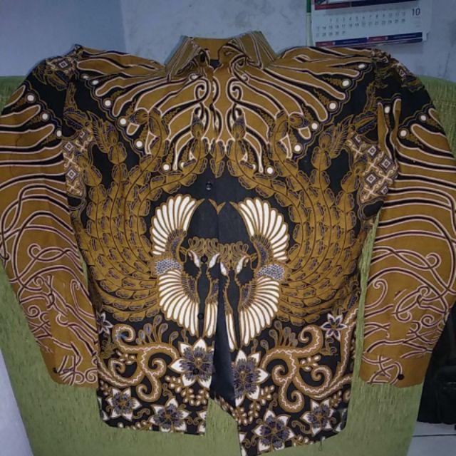 Peksi Wiyasa #2 Kemeja Batik Pria Lapis Furing Katun Primisima Batik Solo Batik Sogan Coklat