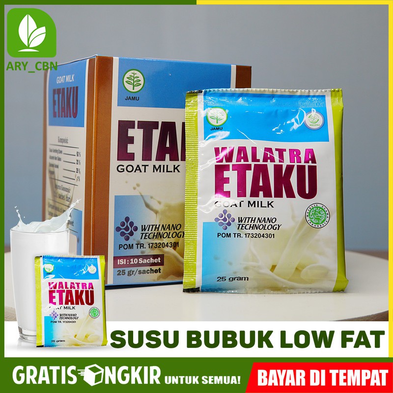 

Susu Bubuk Low Fat - Rendah Lemak - Kalori Aman Terlaris Susu Kambing Murni Etaku di Cirebon