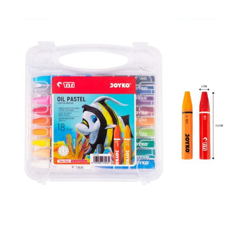 Krayon Crayon Oil Pastel JOYKO 18 Warna