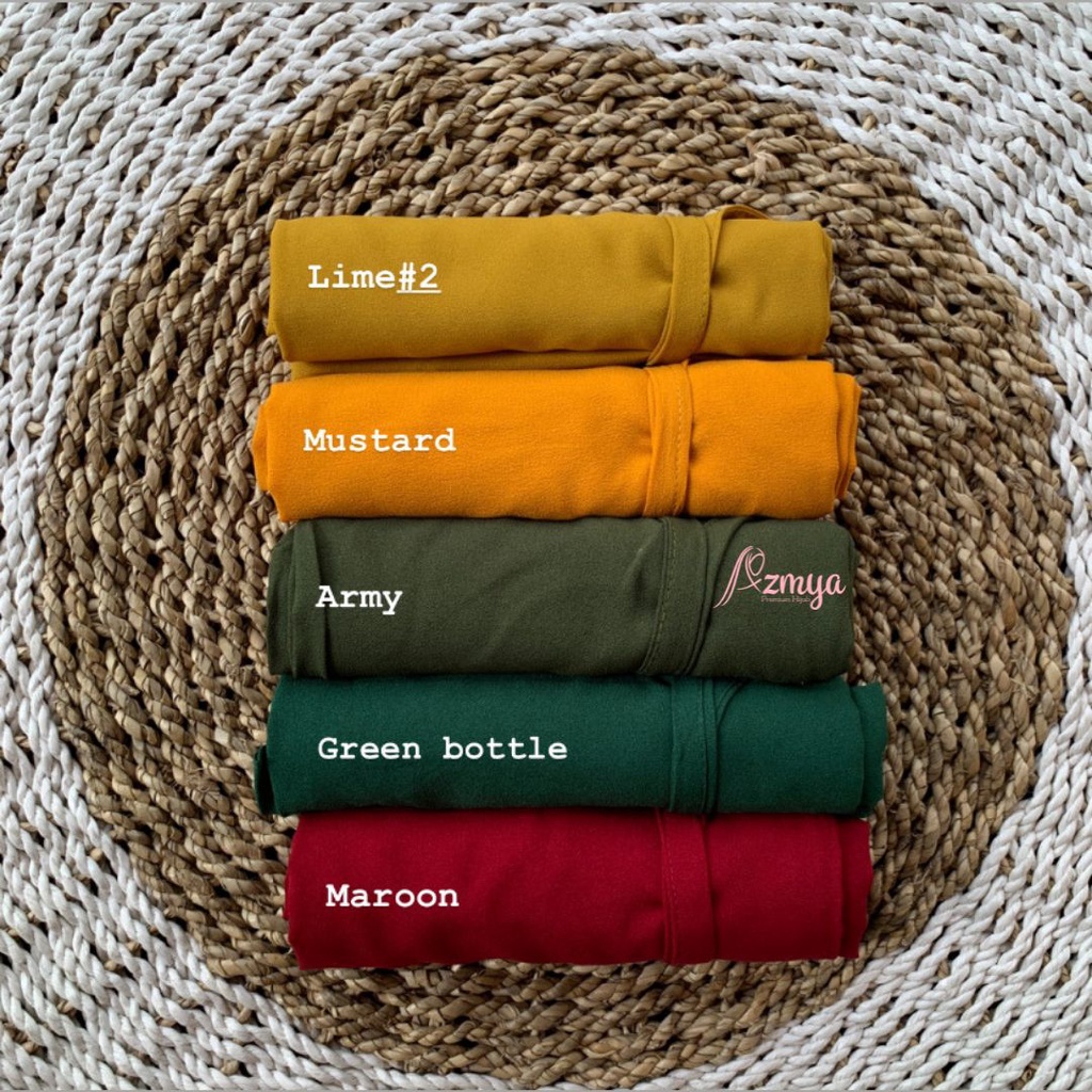 BERGO PLISKET LIDI PREMIUM Jilbab Instan tali Non tali Bahan Ceruty Jahit tepi-Tali kosong 1