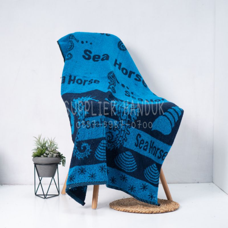 Handuk Anak Sea Horse 65x130 - handuk mandi tebal - handuk dewasa - handuk polos menyerap tebal