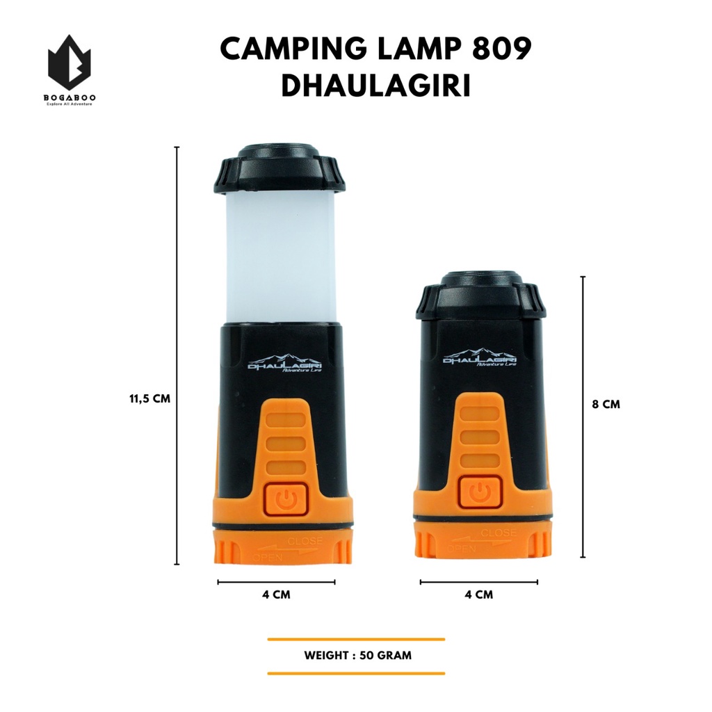 Lampu Tenda CL-809 Dhaulagiri - Lampu Hiking LED - Senter Camping - lampu kemping