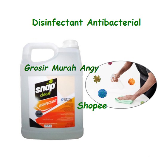 Disinfektan Antibakteri Snap Clean 4 L Disinfectant Antibacterial Antiseptik Pembersih Perabot RT