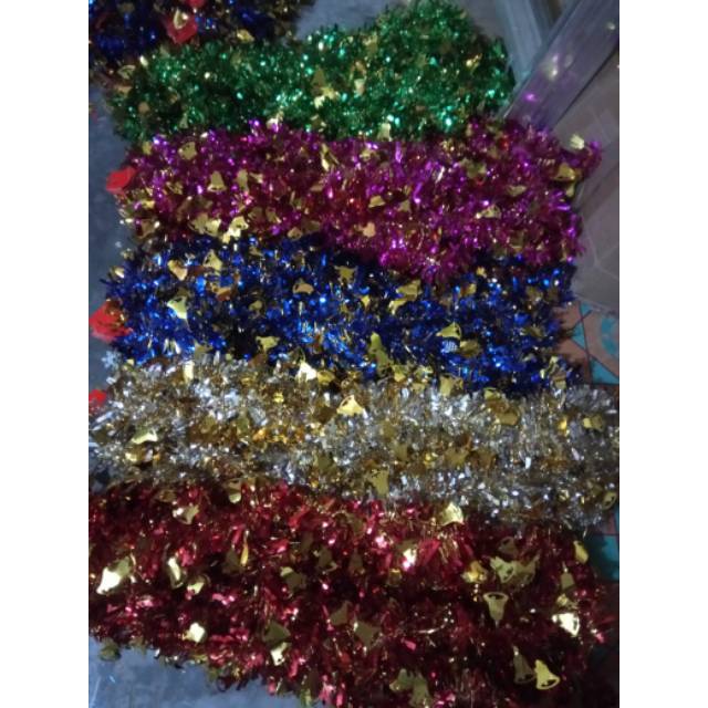 Aksesoris natal Slinger lonceng /gaba gaba 2meter