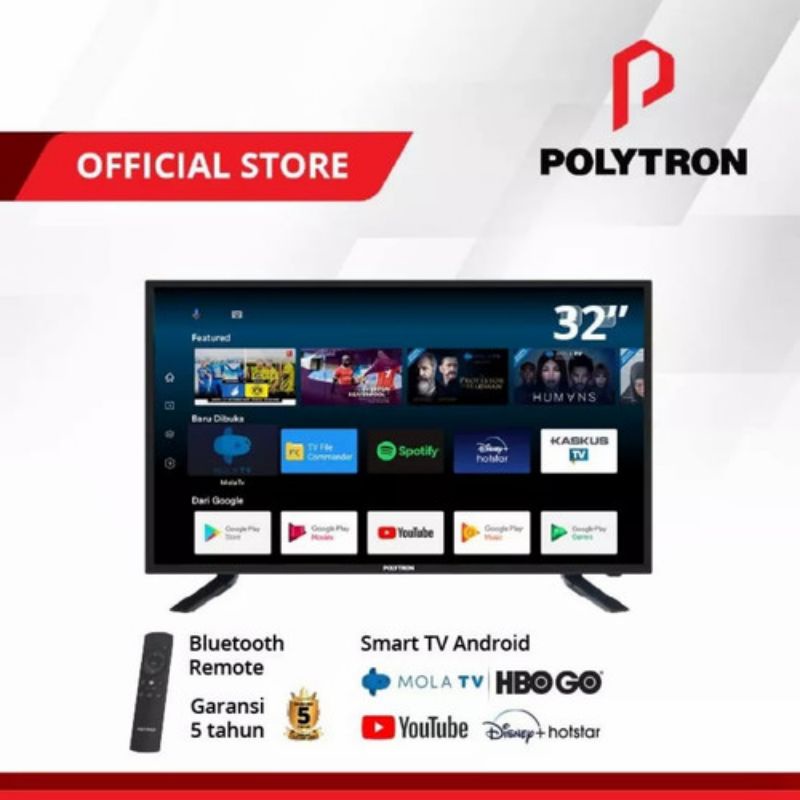 TV TELEVISI LED POLYTRON SMART ANDROID PLD 32AG9953 PLD32AG9953 32 AG 9953 INCH " BLUETOOTH USB HDMI