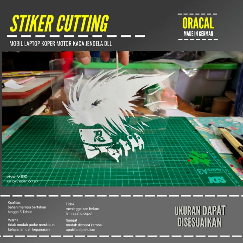 STIKER KAKASHI CUTTING BAHAN ORACAL CUSTOM