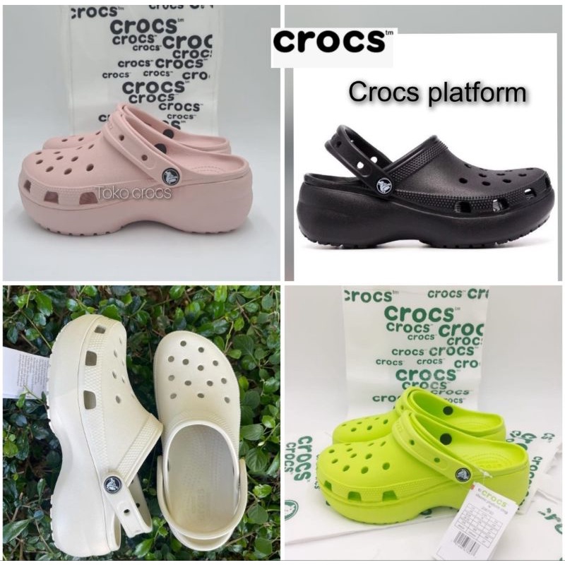 crocs Platform Clog / crocs Classic platform clog / Sandal Wanita Crocs classic platform