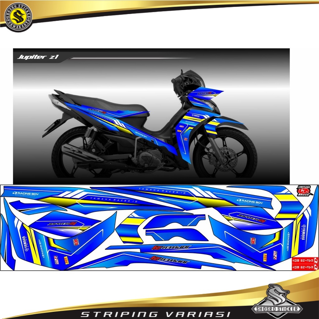LIS STICKER/STRIPING VARIASI MOTOR JUPITER Z1/ NEW STICKER CUSTOM MOTOR YAMAHA JUPITER Z1 VARIASI TE