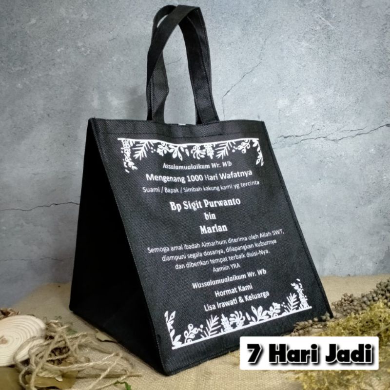Tas Hajatan Tas berkat Tas Haul Tas Tasyakuran Aqiqah Tas Haul Tas Bingkisan Goodie bag Sablon
