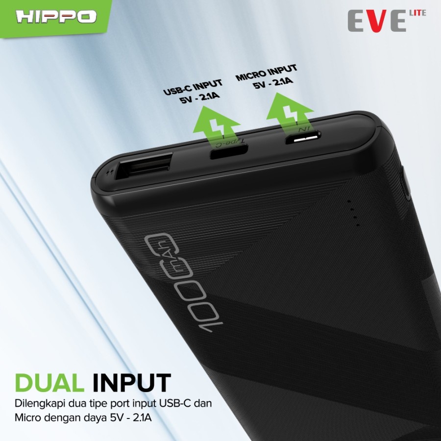 Hippo EVE LITE Power Bank 10000mAh with Smart Detect Charging