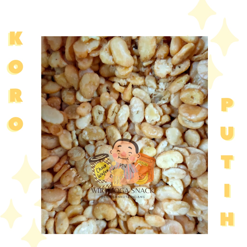 

KACANG KORO PUTIH/ KORO KUPAS asin gurih- camilan jajan jadul 100gr