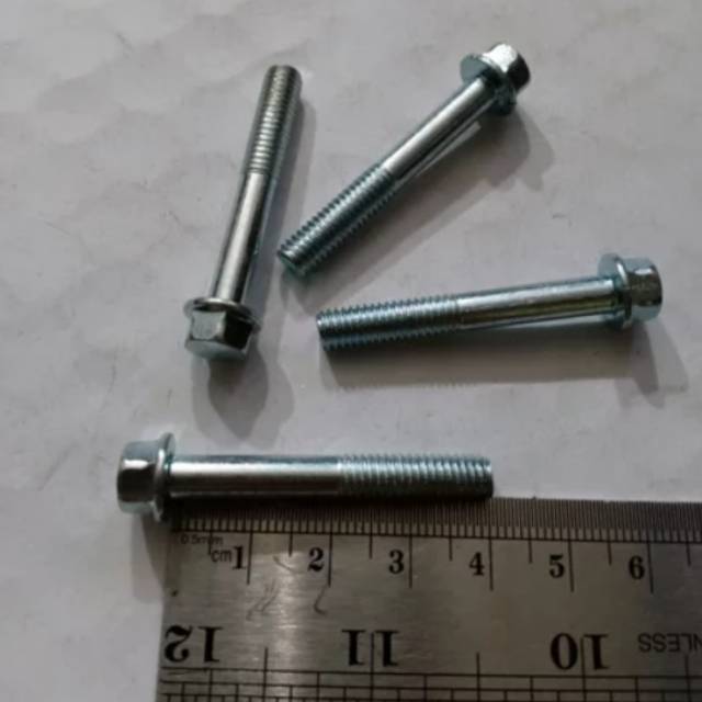 Paling Murah Baut Topi 8 6x40 Putih Flange Bolt J9xwZySNb5LJ9