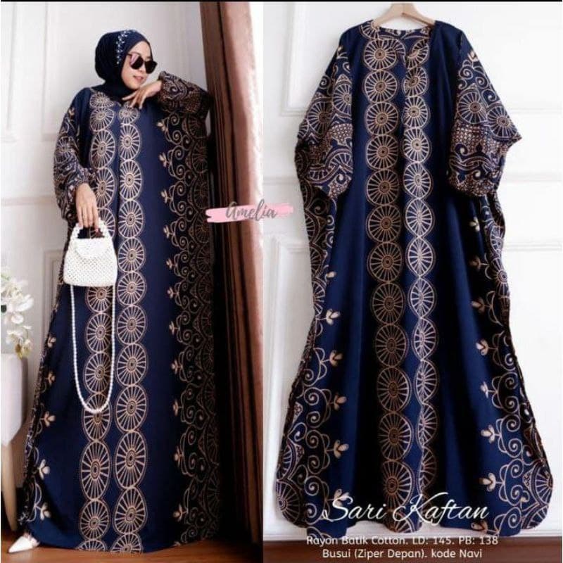 Gamis Kaftan Jumbo Motif Terbaru Daster Kekinian Daster Arab Murah Busui Panjang Viral