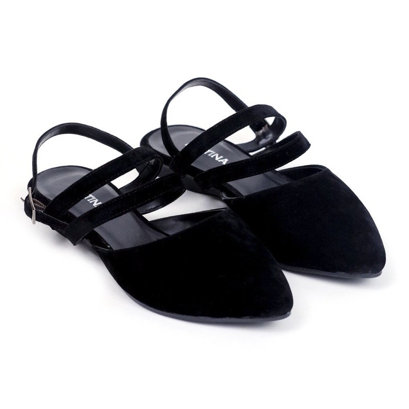 Sepatu Hitam Flat Shoes Bettina Gala Preloved New