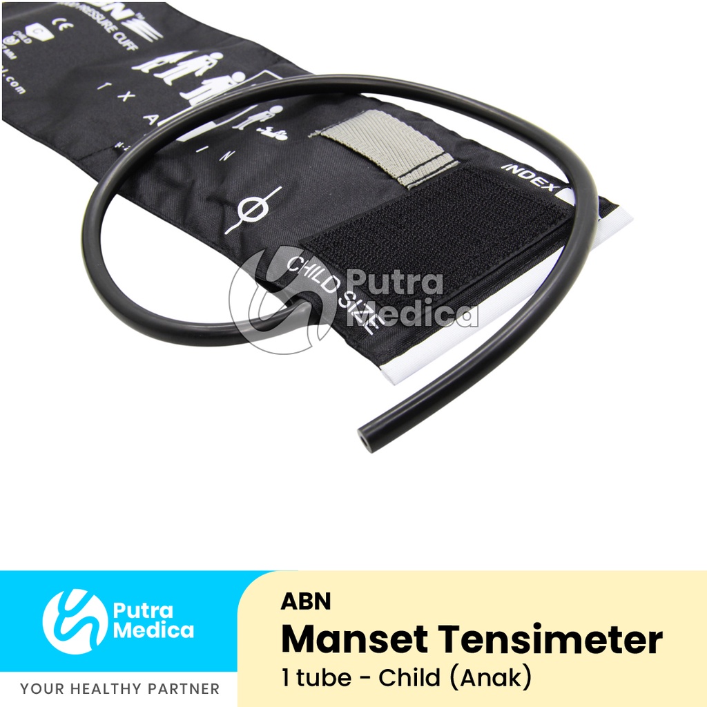 ABN Manset Tensimeter 1 Selang Anak [Warna Random] / Nylon Cuff / Sparepart Tensi