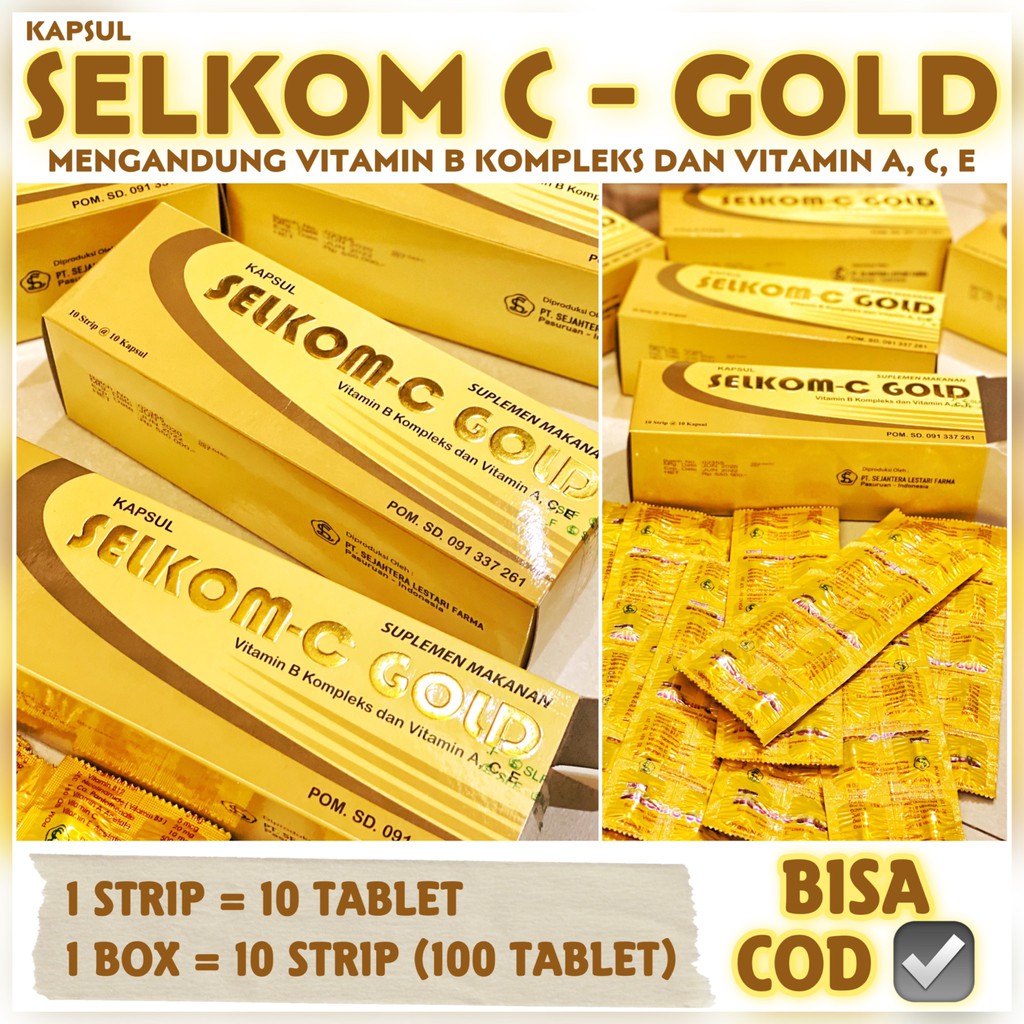 Beli Cod Selkom C Gold Vitamin B Kompleks Dgn Vitamin C E A Per Box Vitamin C 500mg Seetracker Indonesia