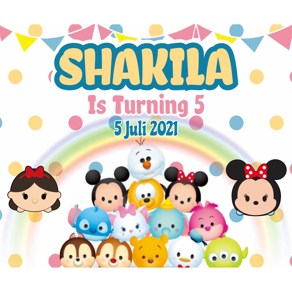 Tas Ultah Mika Full 25 x 18 x 23-Tsum-tsum