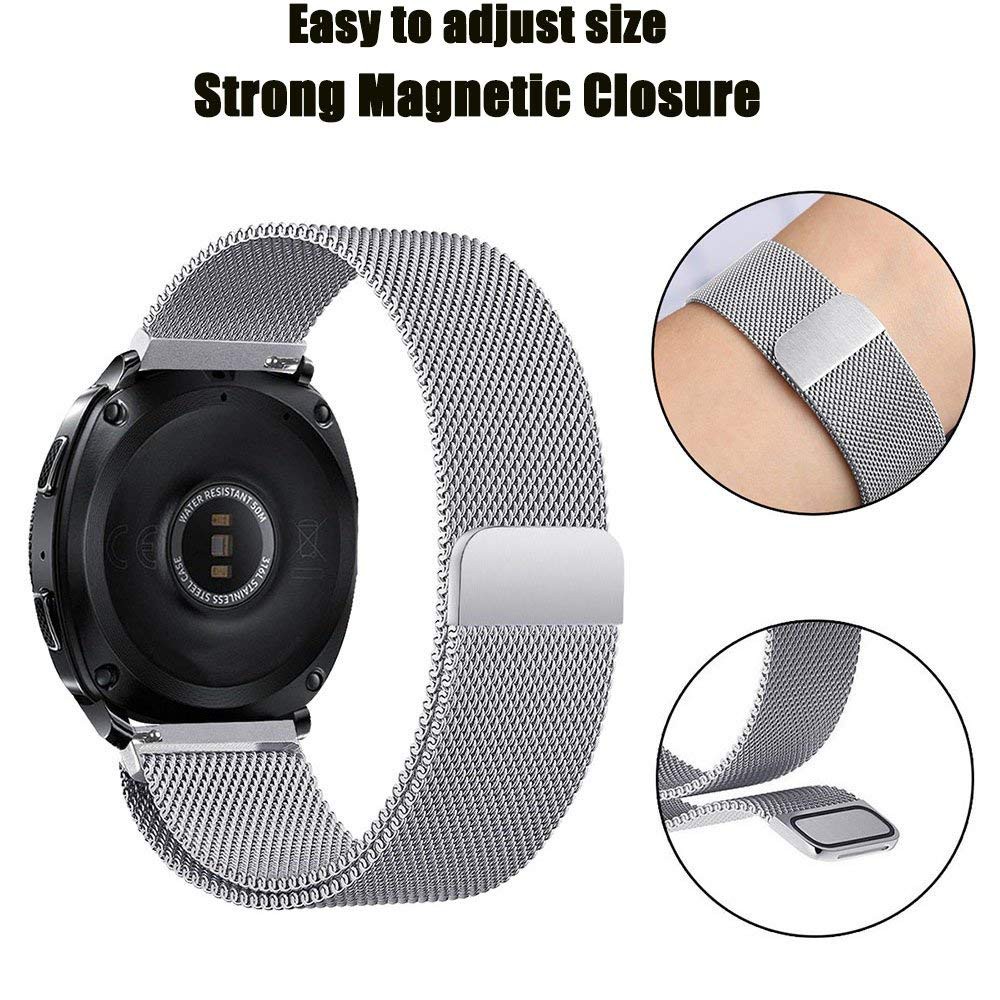 Strap Milanese Loop Untuk Samsung Galaxy Watch 42MM / Active 1 2 40mm 44mm / Amazfit GTS Lugs 20mm