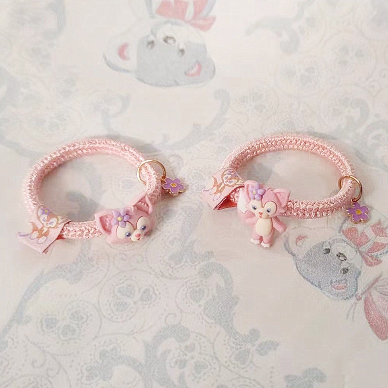 Gelang Tangan Tali Kepang Aksen Kartun Rubah Pink Lucu Ala Korea Untuk Wanita