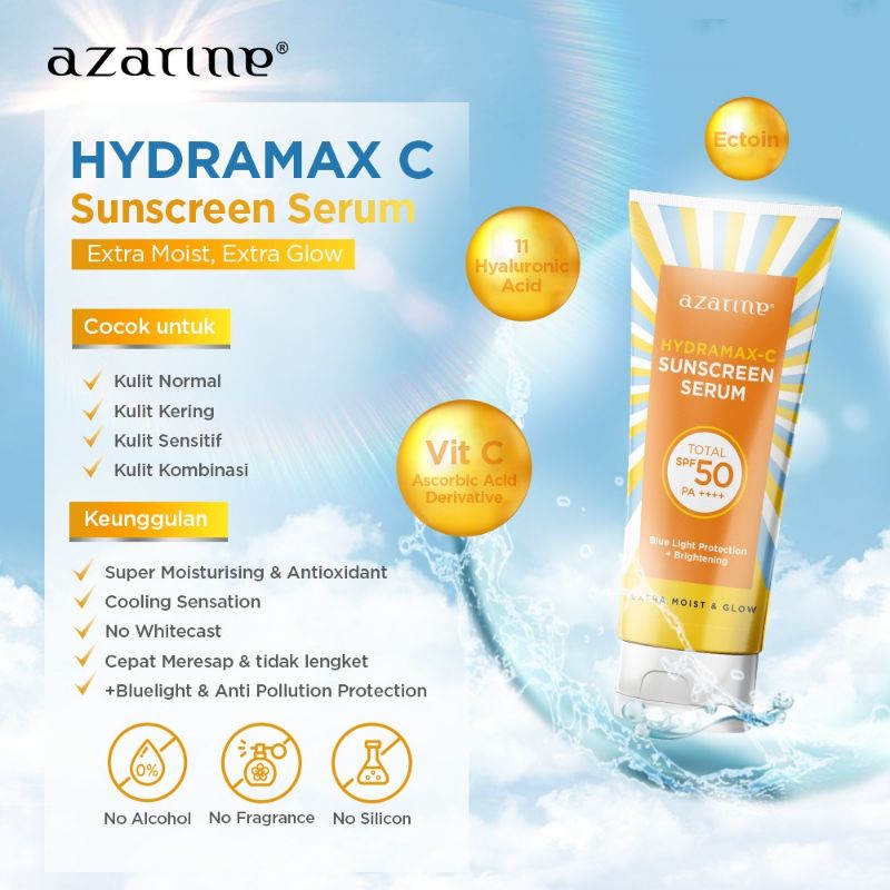 (GOSEND/COD) AZARINE HYDRASOOTHE SUNSCREEN GEL SPF 45 PA+++ HYDRAMAX-C SUNSCREEN SERUM SPF 50 PA+++ HYDRASOOTHE SUNSCREEN MIST AZARINE CITY DEFENSE AQUA ESSENCE SUN SHIELD TONE UP MINERAL SUNSCREEN SERUM