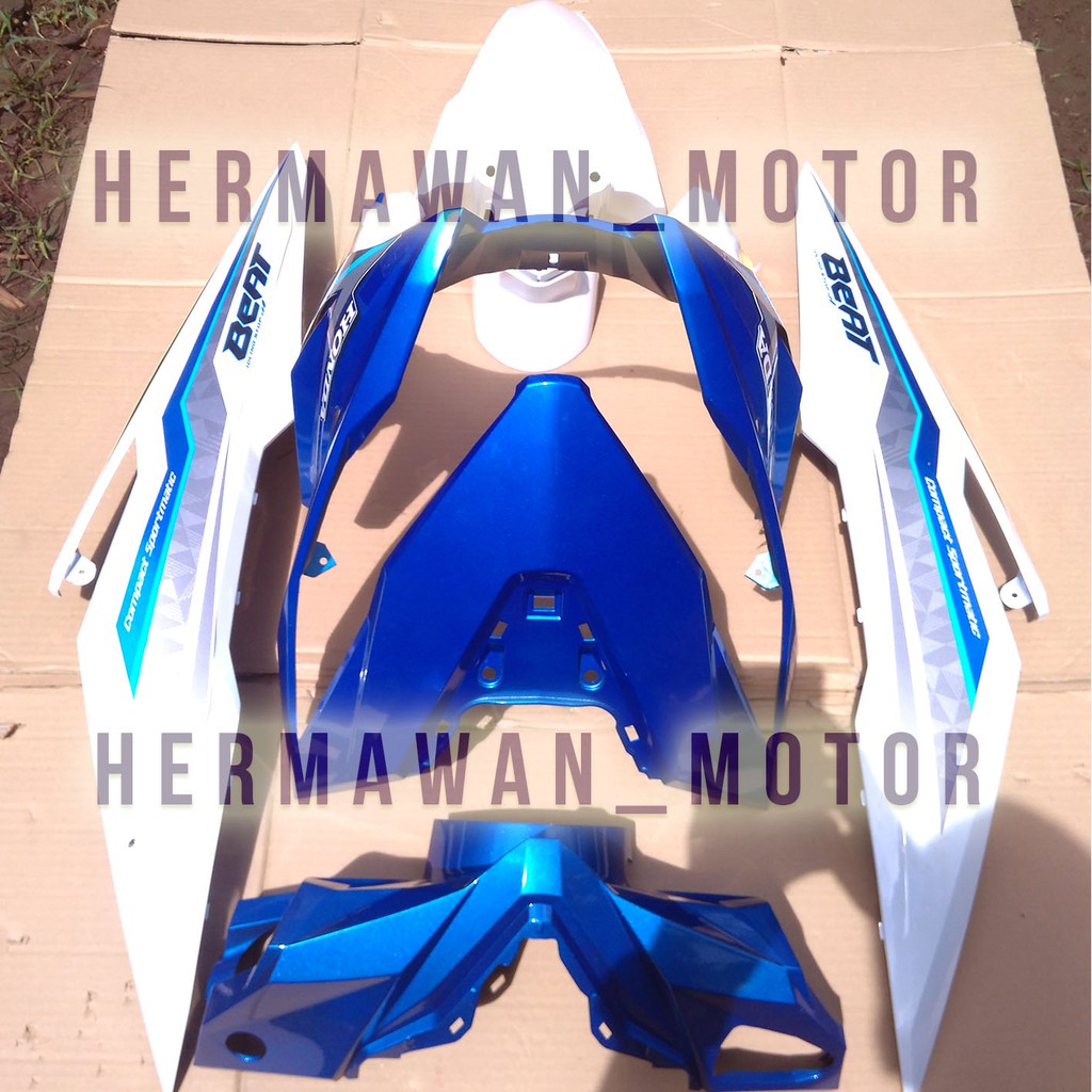 Honda Beat - full body honda beat ISP ALL NEW Th 2017-2018 warna biru putih