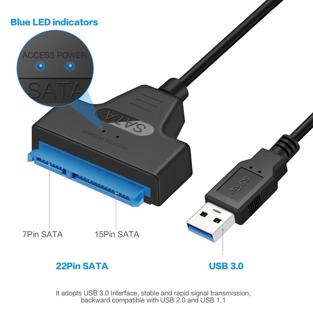 Kabel usb usb sata sata 3ke usb 3.0 Konektor Kabel Komputer usb 2.0 sata Adapter Cable