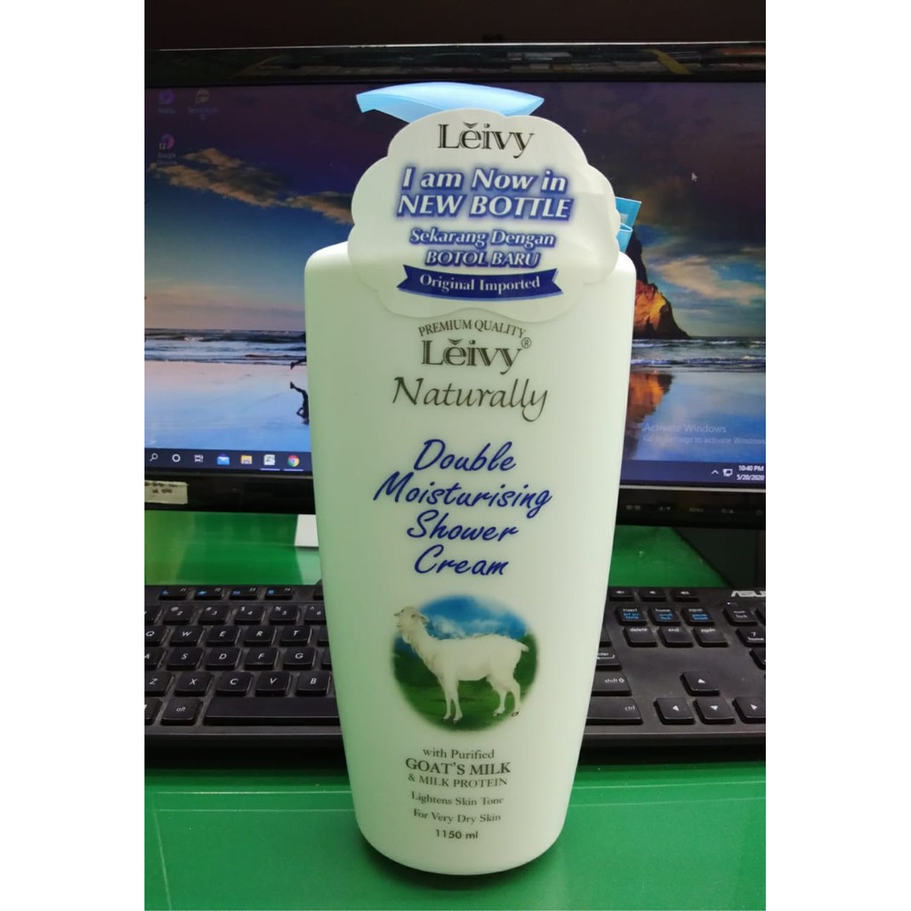 Sabun Mandi Cair Dari Susu Kambing Leivy Goats Milk Pump 1150 Ml Shopee Indonesia