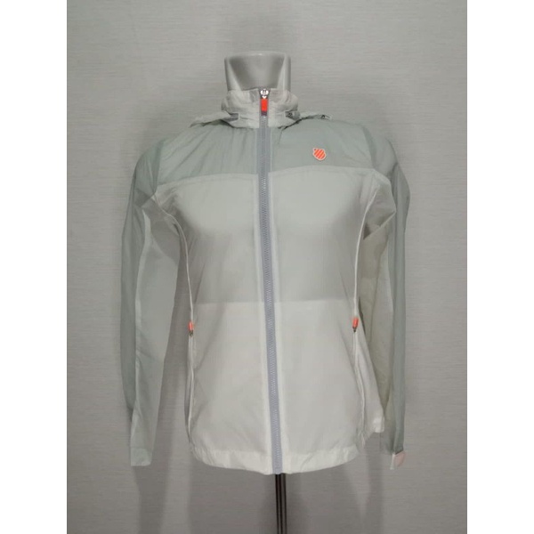 Jaket running K-swiss putih