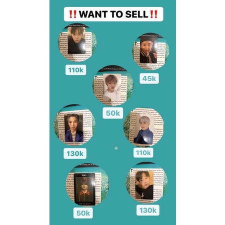 want to sell pc wts doyoung neozone t vers yuta neozone t vers jisung cafe dream  jungwoo pb univers