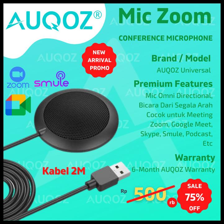 Auqoz Omni Directional Conference Microphone Mic Rapat Online Meeting
