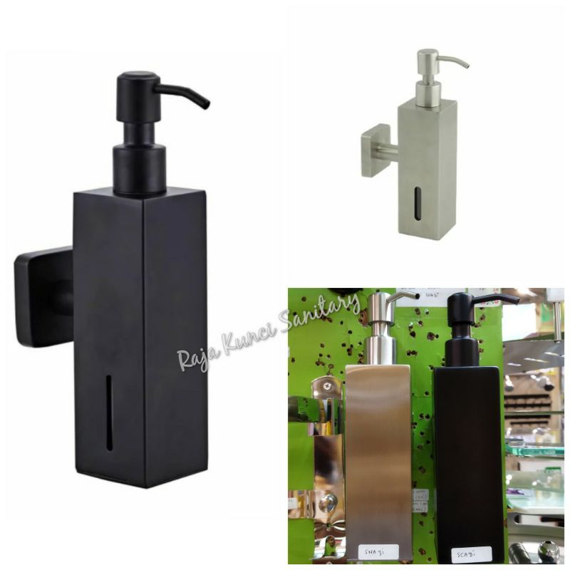 Tempat Sabun Cair Shampoo Kaca/Soap Dispenser Sabun Shampo Kaca