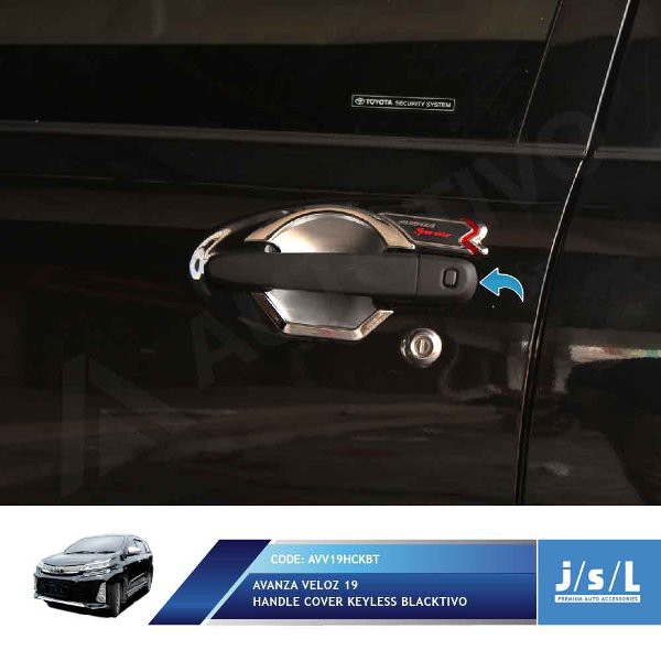 Aksesoris Tambahan JSL Cover Pintu Avanza Xenia Veloz 2019 Handle Keyless Blacktivo