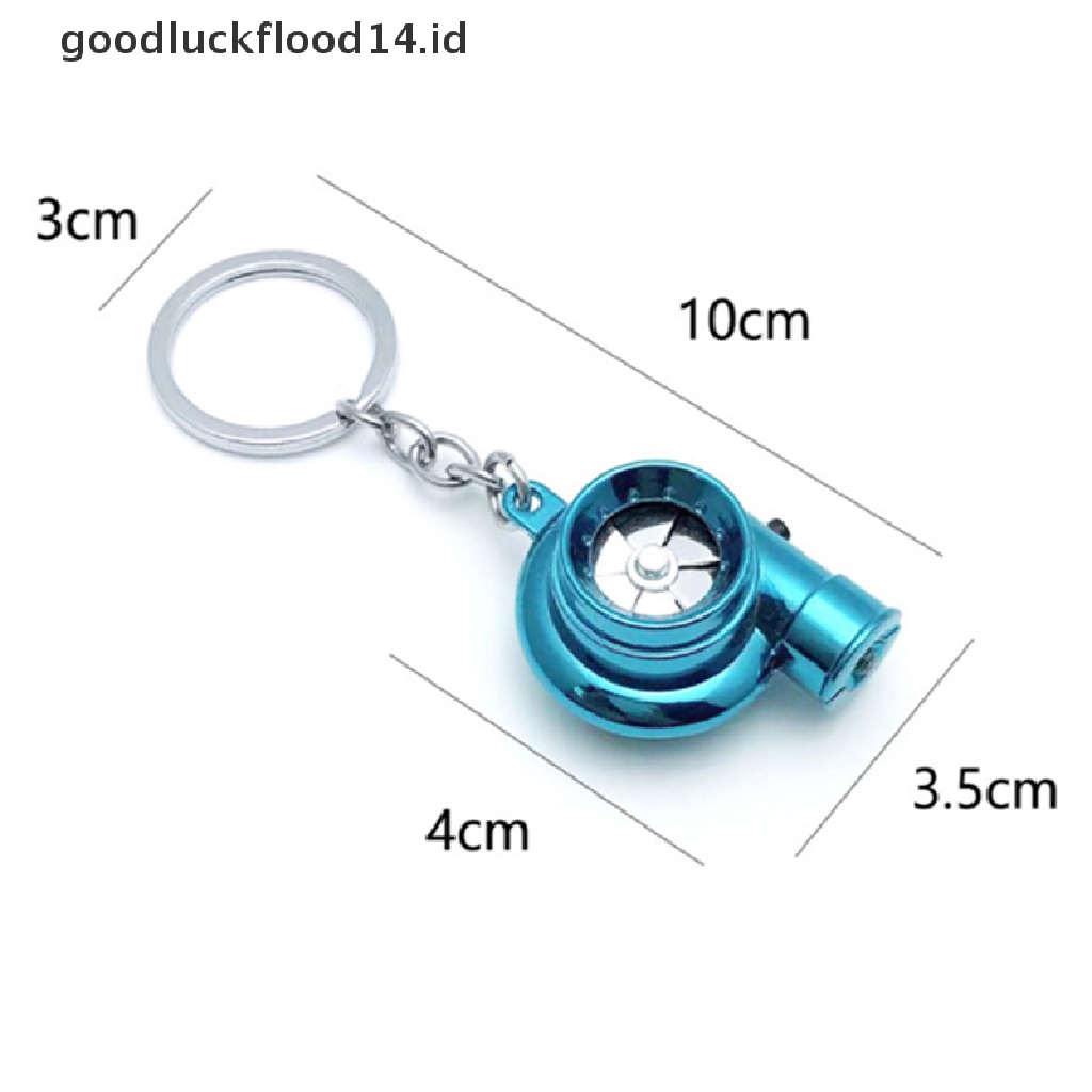 [OOID] Chrome Metal TURBO Charger Keychain Keyring, NO PLASTIC! Spinning Compressor! ID