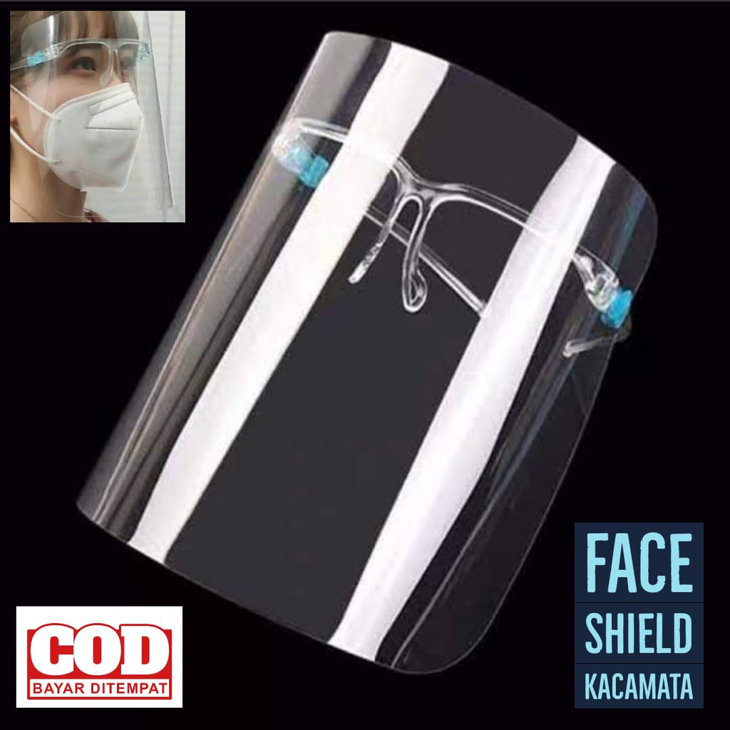 face shield kacamata perlindungan wajah mudah dilepas