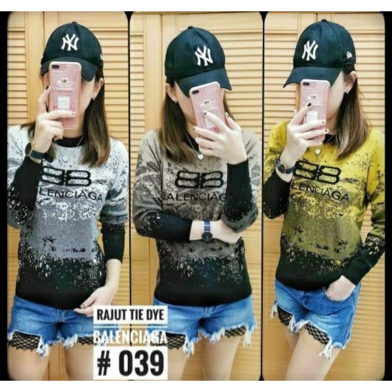 Atasan Balenciaga Tie Dye Rajut Import 039