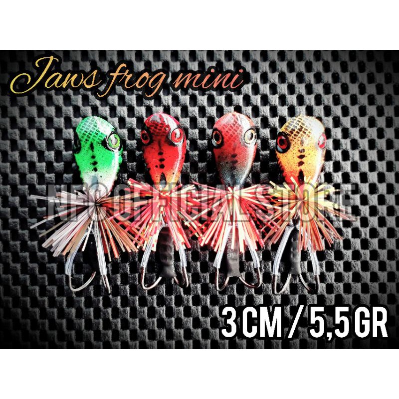 Mini jaws frog / Mini jump frog JF 3cm/5,5gr Umpan casting Gabus dan Toman, LULUS TEST ACTION, GEOL