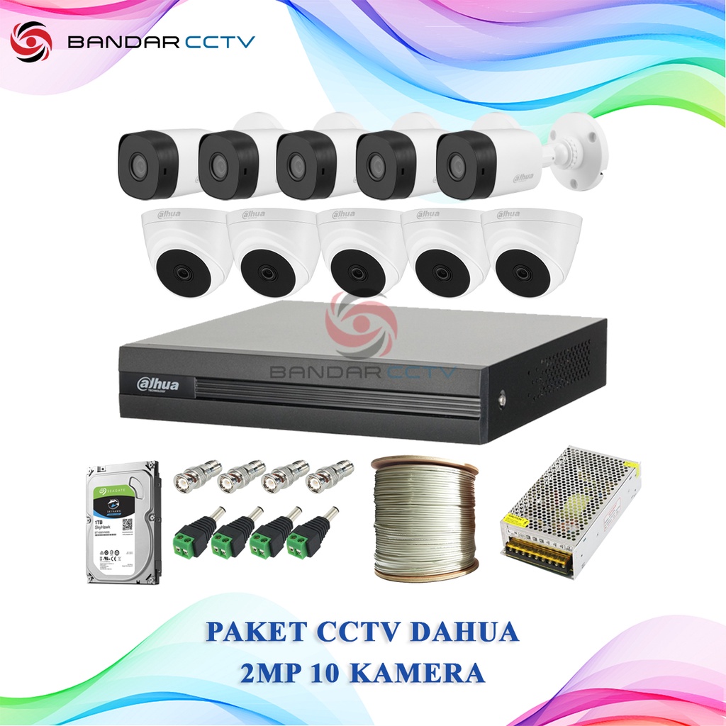 Paket CCTV Dahua 2MP 10 Kamera