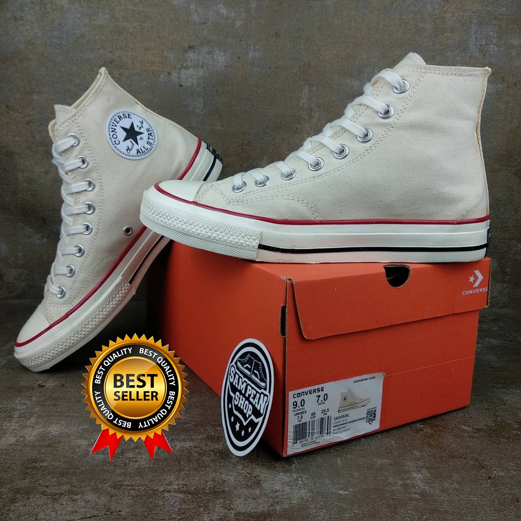 Jual Asli Grade Ori Sepatu Converse 1970s 70s Egret High Parchmen Off