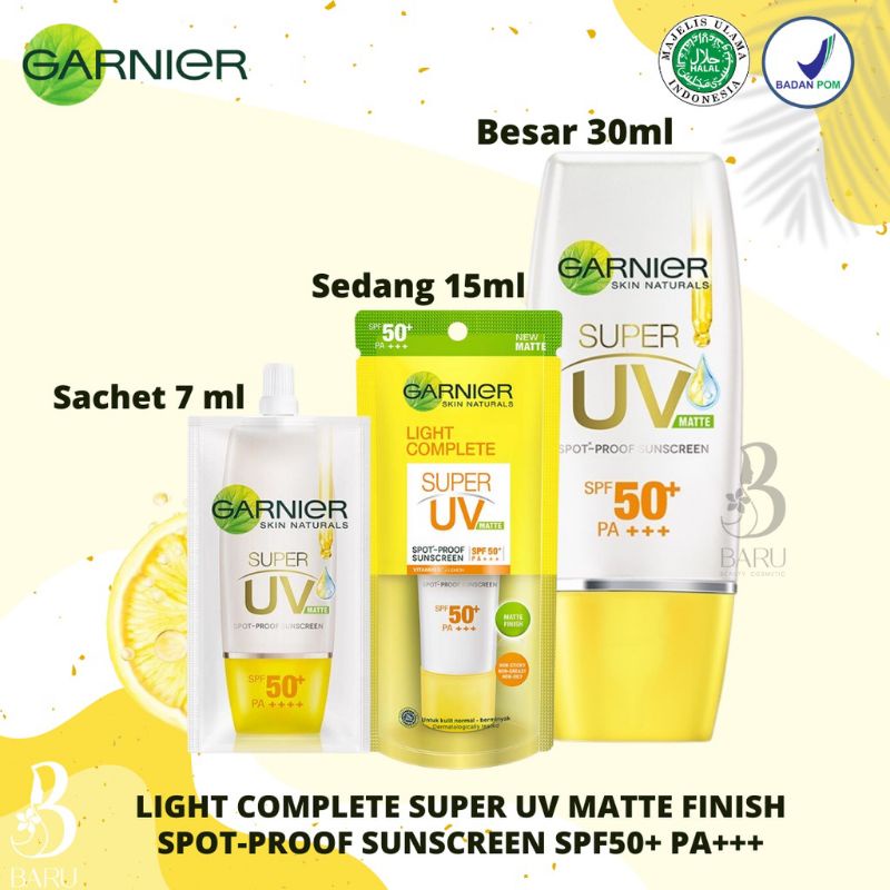 GARNIER Light Complete SUPER UV Sunscreen SPF 50 PA+++ MATTE NATURAL