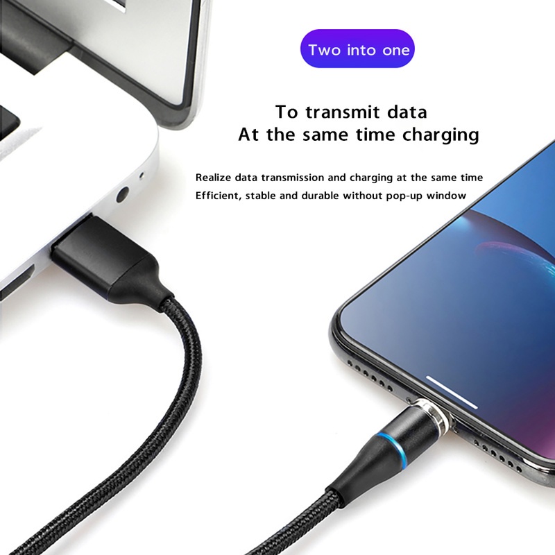 3in1 Kabel Data / Fast Charging Magnetik Tipe C / Micro USB Untuk iphone / iPad / Android / Huawei / xiaomi / samsung Vivo