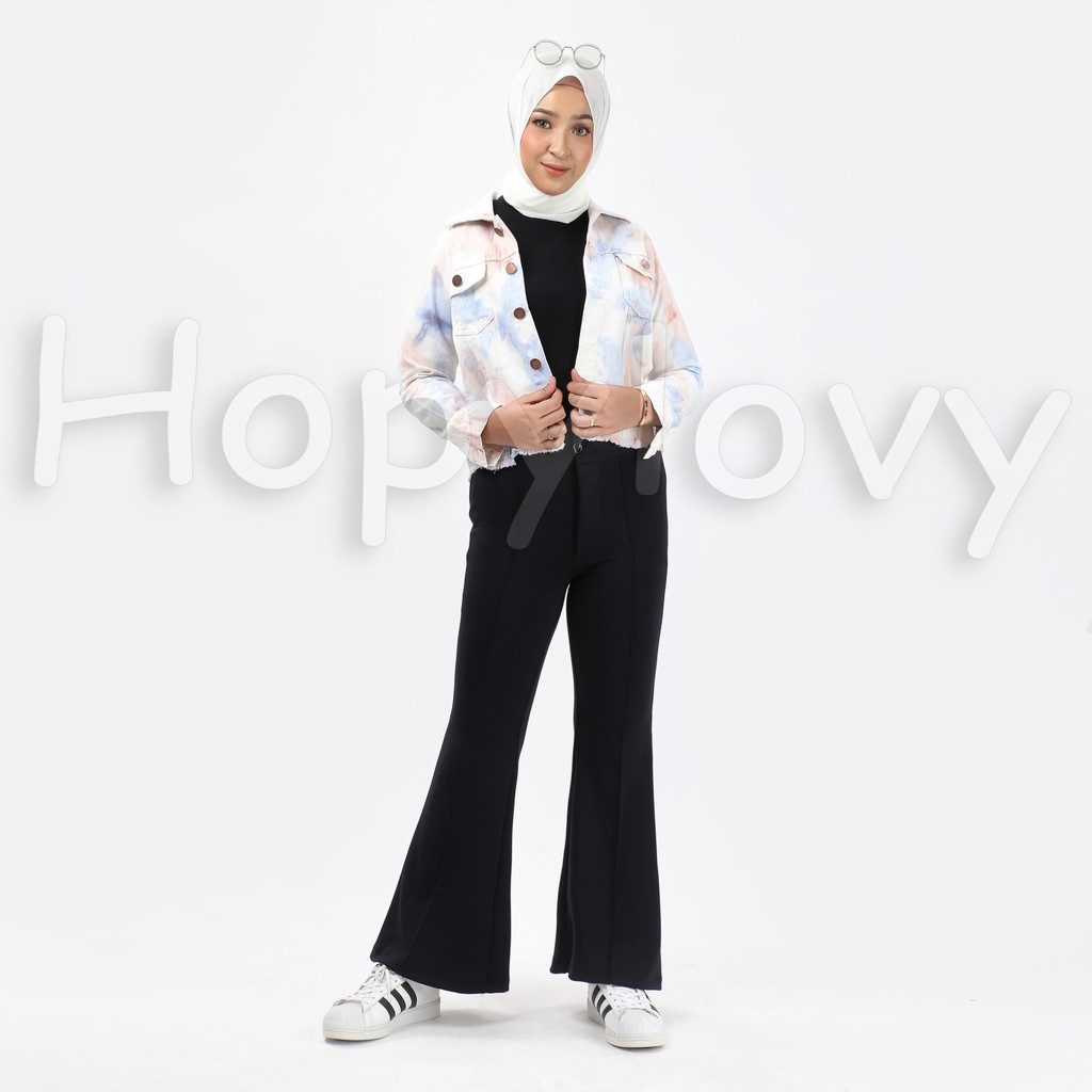 Celana Cutbray Wanita bahan Scuba Tebal Premium Pants / Celana Panjang Wanita Model Cutbray Highwaist HOPYLOVY